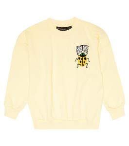 Хлопковая толстовка с вышивкой Mini Rodini, желтый