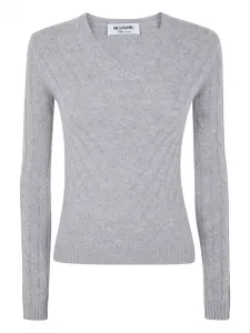 Вязаный свитер с V-образным вырезом Blugirl, серый
