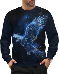 Мужской свитер-пуловер свободного кроя с длинным рукавом и круглым вырезом HLSDFRES