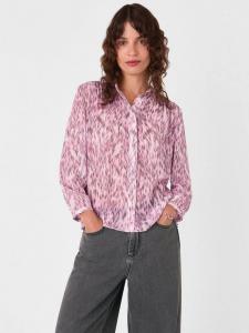 Топ с леопардовым принтом и плиссированными деталями Whistles, Pink/Multi