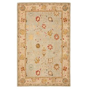 Ковер из шерсти с цветочным рисунком в рамке от Anatolia Jennifer Safavieh, бежевый, 92x153 см