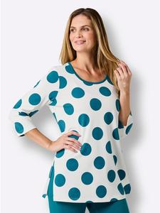 Длинная рубашка цвета экрю-аквапетроль WITT WEIDEN