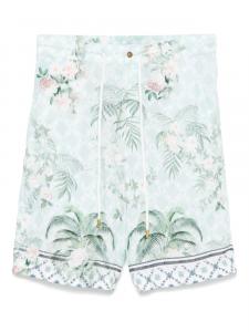Camilla шорты с принтом Jardim Party, зеленый
