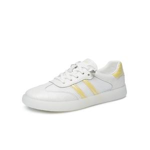 AOKANG Женские скейтерские кеды Low Top бело-желтые, цвет White/Yellow