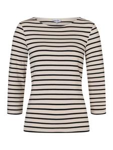 More & More Эластичная полосатая рубашка с рукавами 3/4, кремово-черного цвета