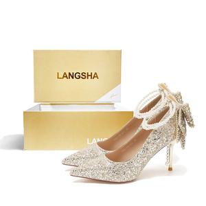 Lanza Тонкие каблуки на шпильке для женщин в подарочной упаковке шампанского, цвет Champagne Gift Box Set