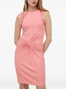 Платье мини с оборками Guess Usa, розовый