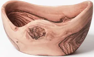 Ваза для фруктов BERARD FRANCE 1892, 1 предмет, изготовлена ​​из оливкового дерева, оливковое дерево, экологичное, ручная работа, каждая деталь уникальна Ø 26 см, цвет holzfarben