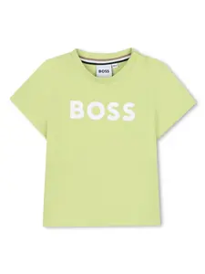 Футболка с логотипом BOSS Kidswear, зеленый