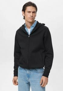 Толстовка Mango Zip-up sweatshirt, Black