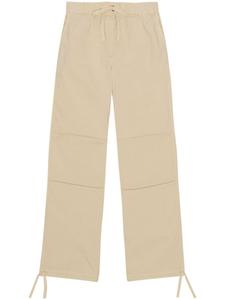 GANNI прямые брюки с кулиской, серый