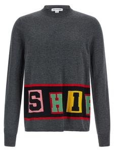 Свитер с интарсией Comme Des Garçons Shirt, серый