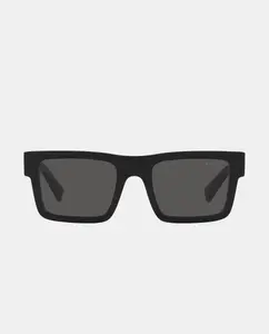 Мужские квадратные солнцезащитные очки из ацетата черного цвета Prada