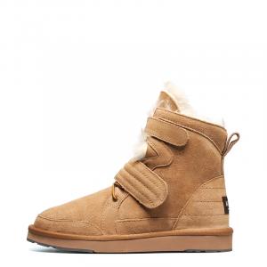 Теплые противоскользящие зимние ботинки 16 см Unisex AU&MU, черный