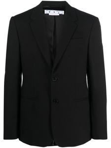 Off-White блейзер из вирджинской шерсти с надписью, черный