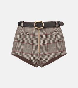 Шорты Checked Self-Portrait, коричневый