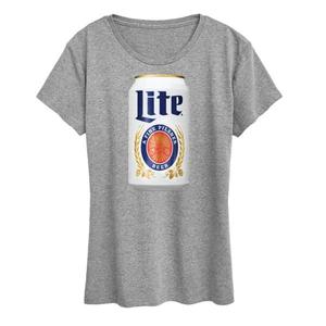 Женская футболка с принтом Miller Lite Can Licensed Character, серый