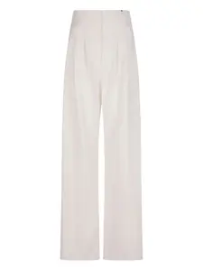 Брюки в полоску с завышенной талией NISSA, белый