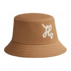 HERMES Женская желтая панама из хлопка эластана и шелка, Yellow