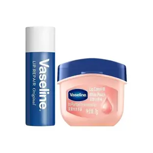 Vaseline Оригинальный розовый бальзам для губ увлажняет и питает 7г+3,5г