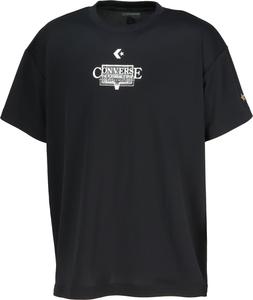 Баскетбольная футболка Converse с коротким рукавом, принт Gold Series, влагоотводящая, быстросохнущая, унисекс, CBG252351, черный