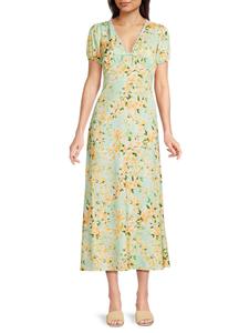 Платье-миди Silvius Floral A-Line Alexia Admor, цвет Mint Floral