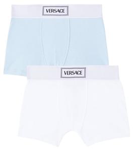 Набор шорт 90-х из хлопковой смеси Versace Kids, 95 Pastel Blue+White