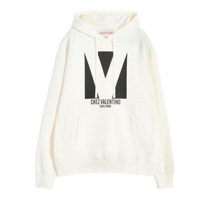 Худи Valentino Chez Valentino Drawstring Hoodie White, белый
