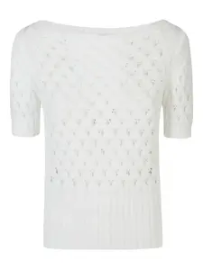Свитер с короткими рукавами Eleventy, белый