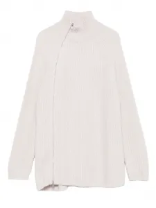 Свитер с высоким воротником на молнии Alpha Studio, белый