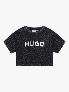 BOSS Kids' футболка с анималистичным принтом HUGO BOSS, Black