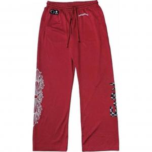 Повседневные брюки мужские красные Chrome Hearts, красный