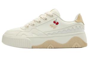 Скейтбординговые туфли женские низкие с оттенком белого цвета Qiaodan