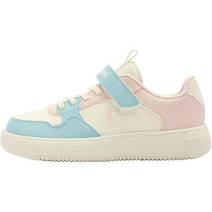 QIAODAN Детские скейтерские кроссовки низкие противоскользящие износостойкие Ivory/Cloud Pink