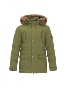 Мужское пальто оливкового цвета MO