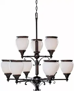 Подвесная люстра на 9 ламп в Гайд-парке Volume Lighting, bronze