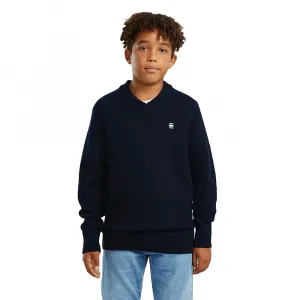 Свитер G-Star Rag с V-образным вырезом, синий