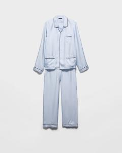 Пижама из шелкового твила Prada, астро