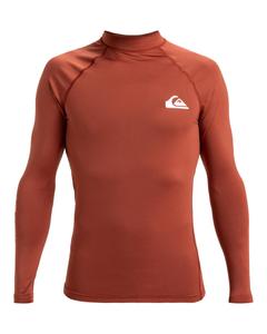 QUIKSILVER Футболка для серфинга с длинными рукавами и защитой от ультрафиолета UPF 50, коричневая, для мужчин, на каждый день