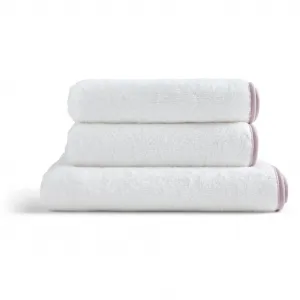 Набор полотенец Набор из 3 шт. из махровой ткани, состоящий из 2 полотенец (40x76 см) и 1 полотенца (50x100 см) Christy, белый/розовый