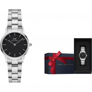 DW/DanielWellington Часы Daniel Wellington Petite Pressed Studio Lumine 28mm, 28MM - Silver Black Dial Stainless Steel