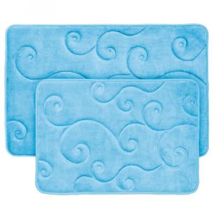 Набор ковриков для ванной Portsmouth Home из 2 предметов из пены с эффектом памяти, синий
