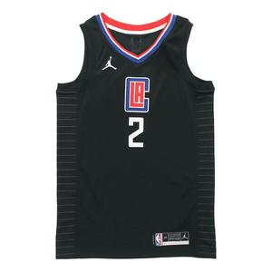 Майка Air Jordan NBA Basketball Sports Jersey SW Fan Edition 20-21 Season Los Angeles Clippers Leonard 2 Black, черный