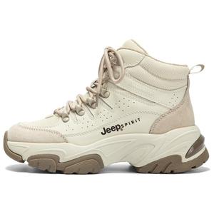 Нескользящие, износостойкие, дышащие высокие походные ботинки для женщин JEEP SPIRIT, Greige A009