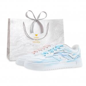 Легкие низкие скейтбордистские кроссовки с мягкой амортизацией для мужчин Anta, синий розовый mismatched