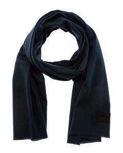 Двусторонний шарф Vince из смеси шерсти и кашемира с отделкой из кожи Vince, зеленый