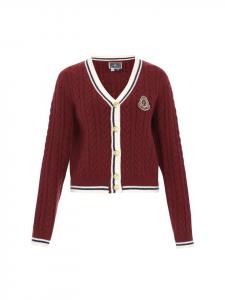 Женский кардиган винно-красного, темно-синего и белого цветов DreiMaster Maritim