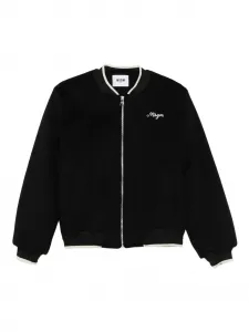 Куртка с вышитым логотипом MSGM Kids, черный