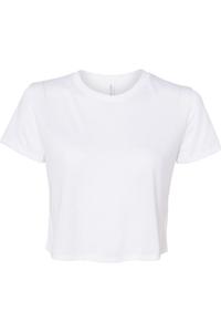 Женская струящаяся укороченная футболка BELLA + CANVAS, белый