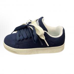 Puppytown Дышащие и нескользящие низкие кроссовки для скейтбординга, женские, синие